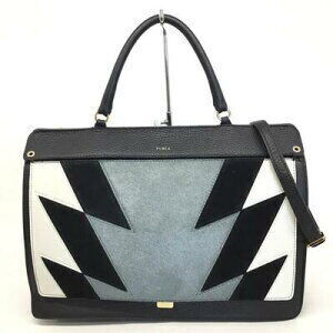 Furla Likes Top Bag Handbag Shoulder Strap Black Leather